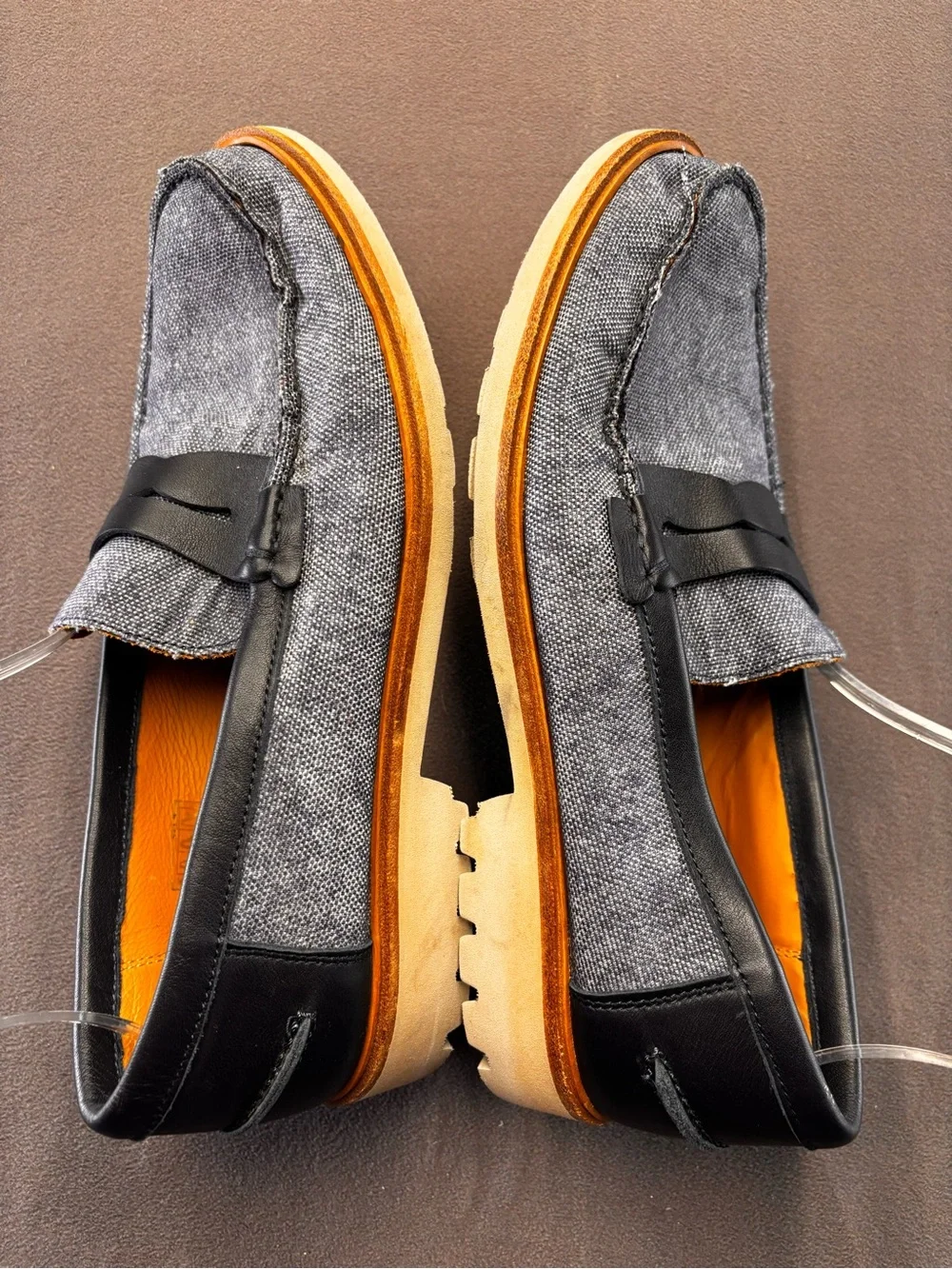 Donald Pliner Jimmy Slip-On Boat Penny Nylon Leather Loafers